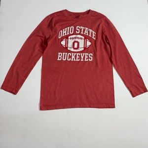 Boys Ohio State brick red long sleeve shirt sz. L